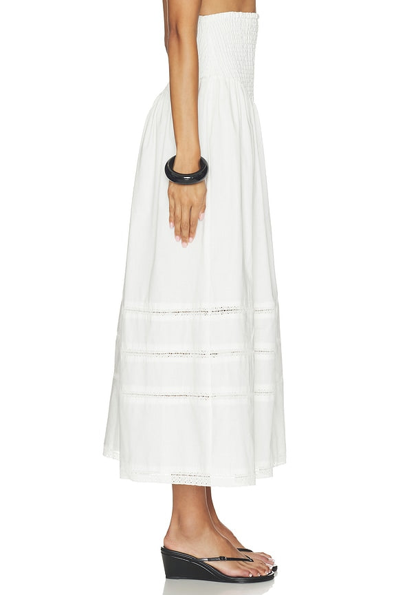 Smocked Maxi Skirt