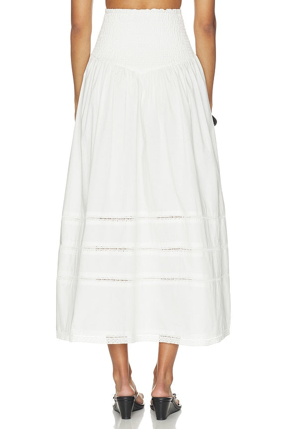 Smocked Maxi Skirt