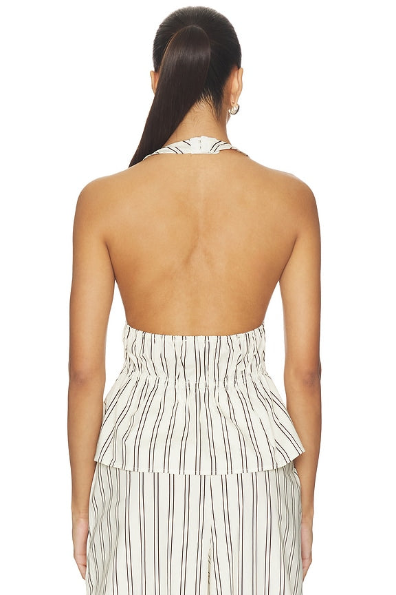 Halter Peplum Top