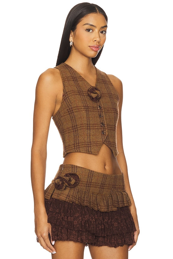 Rosette Wool Vest