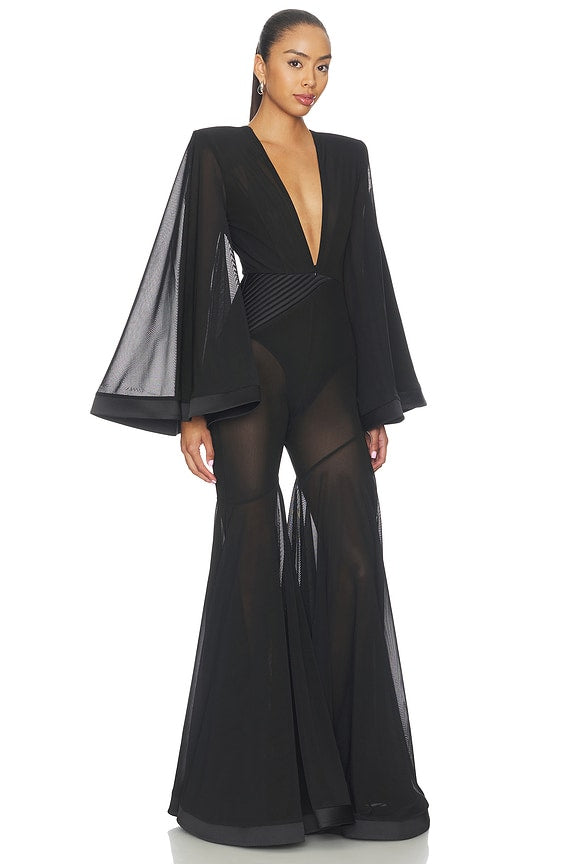 Illusion Survives Love 2 Pc Mesh Jumpsuit