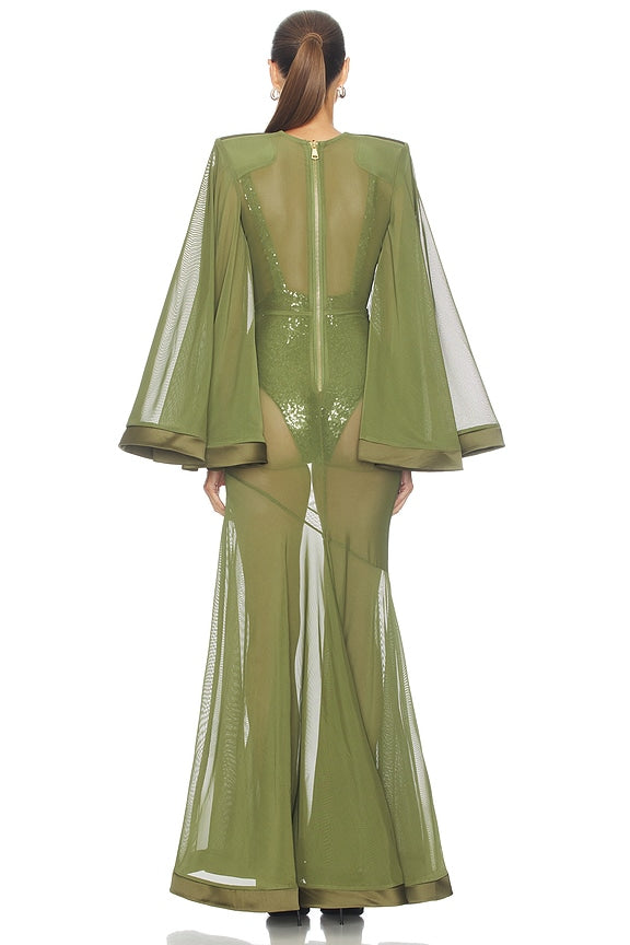 Illusion Survives Love 2 Pc Mesh Gown