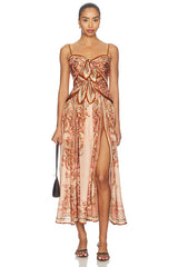 Aster Scarf Midi Dress