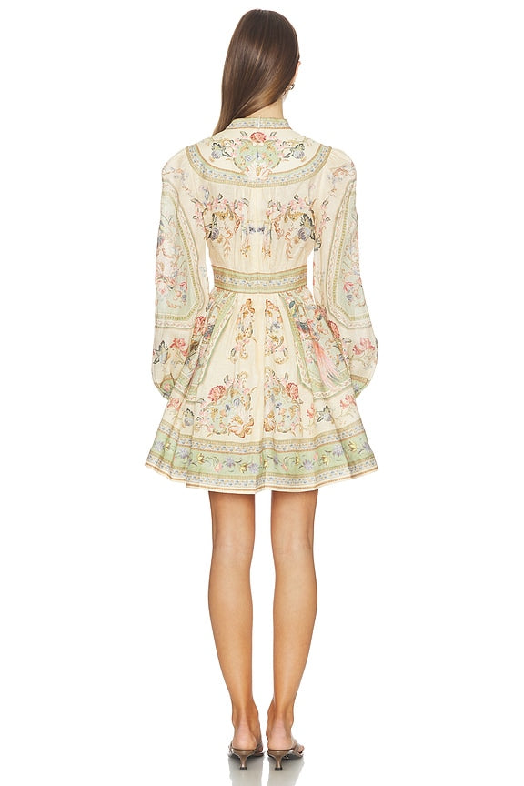 Roselight Plunge Mini Dress