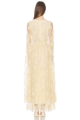 Valiant Lace Caped Maxi Dress