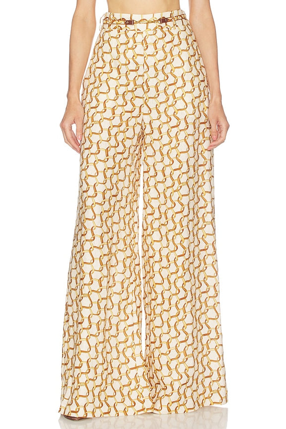 Belted Wide Leg Pant