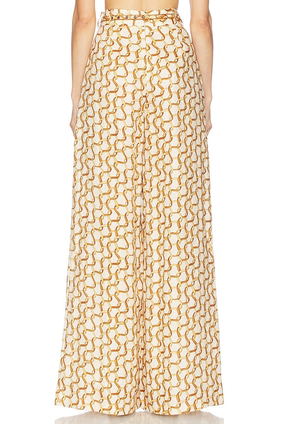 Belted Wide Leg Pant