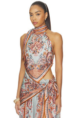 Aster Scarf Bodice Top