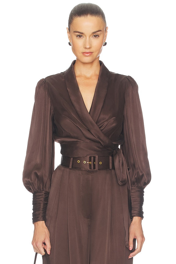 Silk Wrap Top