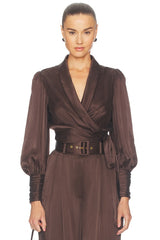 Silk Wrap Top