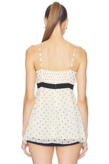 Pleated Frill Cami Top
