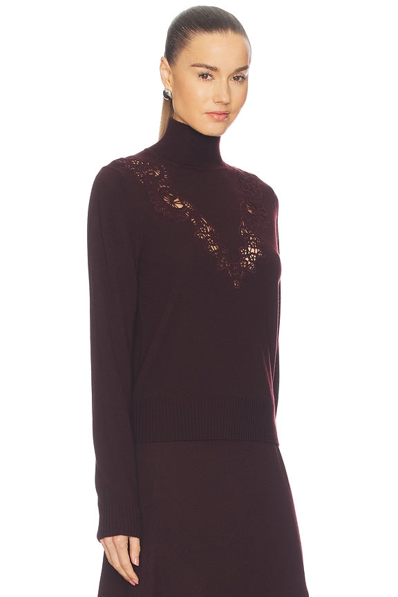 Valiant Merino Lace Turtleneck